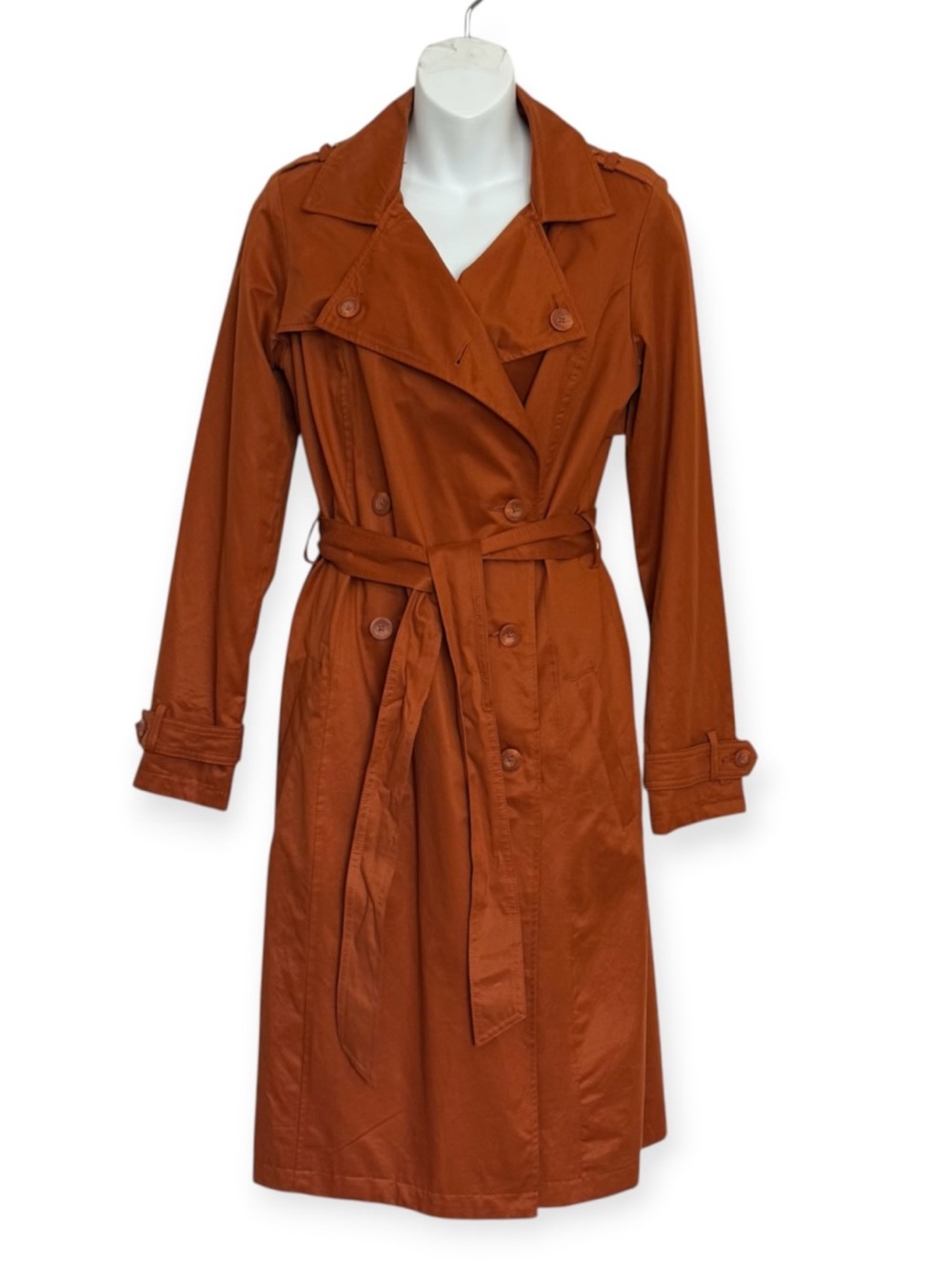 A New Day Water Ressistant Double Breasted Trench Coat - Women's Belted XS